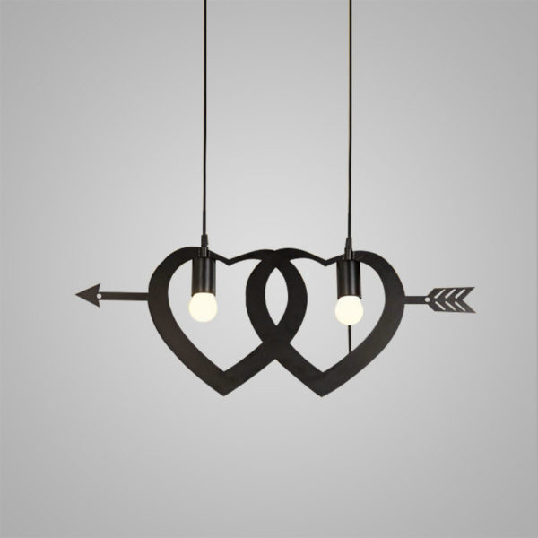 Nordic Retro Iron Craft Pendant Light Cafe Dining Room Bedroom Lighting 2 Lights - Image 3