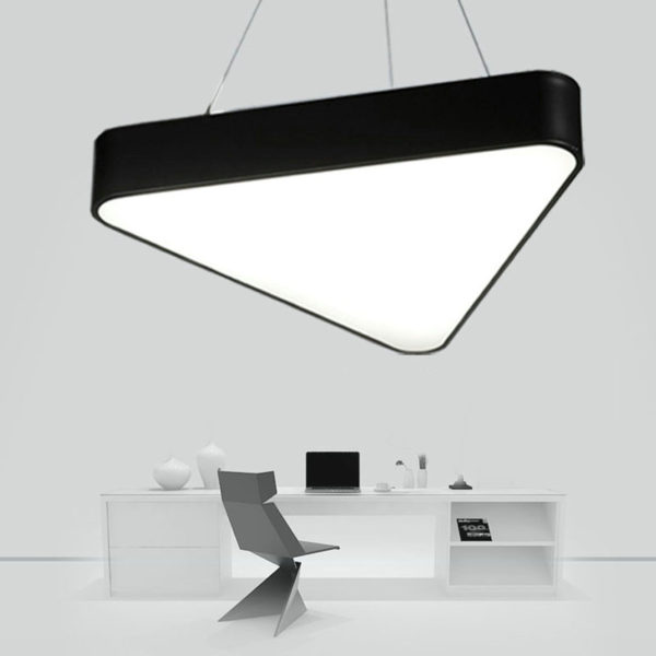 Nordic Modern LED Pendant Light Black Triangle Bedroom Living Room Kitchen Lighting - Image 9