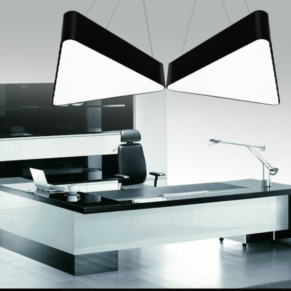 Nordic Modern LED Pendant Light Black Triangle Bedroom Living Room Kitchen Lighting - Image 5