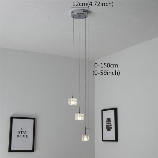 Nordic Modern LED Pendant Light Living Room Dining Room Bar Light 3 Lights - Image 2