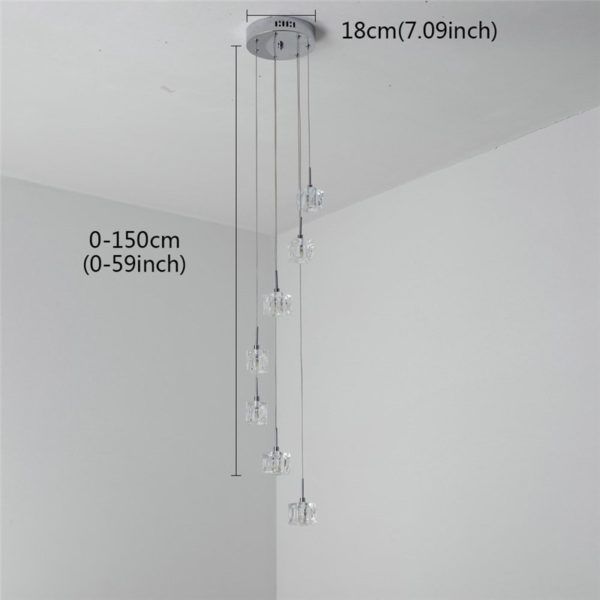 Nordic Modern LED Pendant Light Living Room Dining Room Bar Light 7 Lights - Image 2