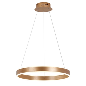 Nordic Modern Circle LED Pendant Light Gold Brushed Finish Living Room Dining Room Bar Light Single Circle
