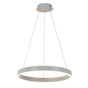 Nordic Modern Circle LED Pendant Light White Brushed Finish Living Room Dining Room Bar Light Single Circle