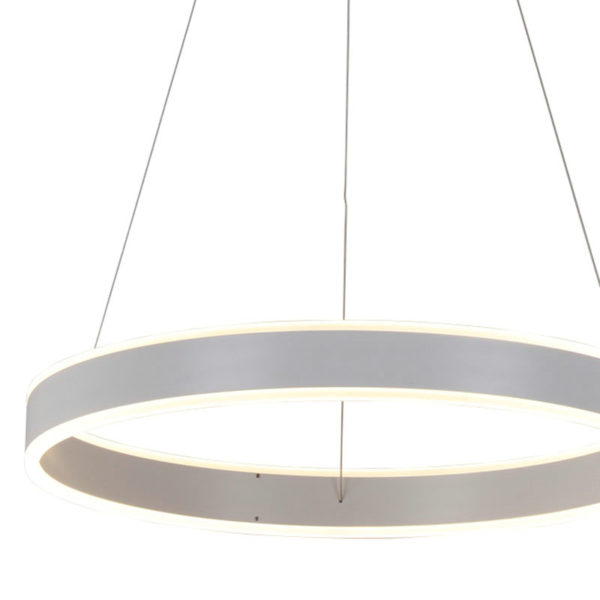 Nordic Modern Circle LED Pendant Light White Brushed Finish Living Room Dining Room Bar Light Single Circle - Image 4