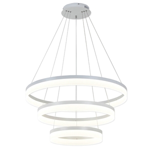 Nordic Modern Circle LED Pendant Light White Living Room Dining Room Bar Light 3 Circles
