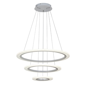 Nordic Modern Circle LED Pendant Light White Living Room Dining Room Bar Light 3 Circles