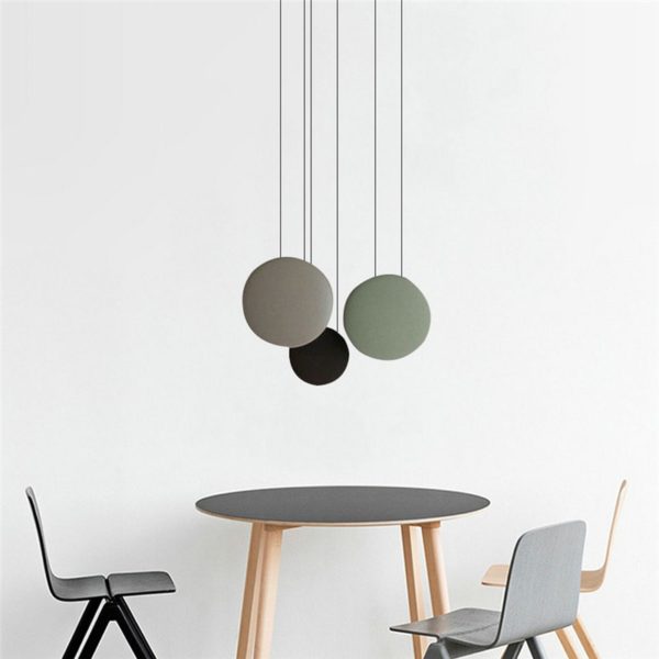 Nordic Postmodern LED Pendant Light Resin Round Living Room Dining Room Bedroom Light 3 Options - Image 6