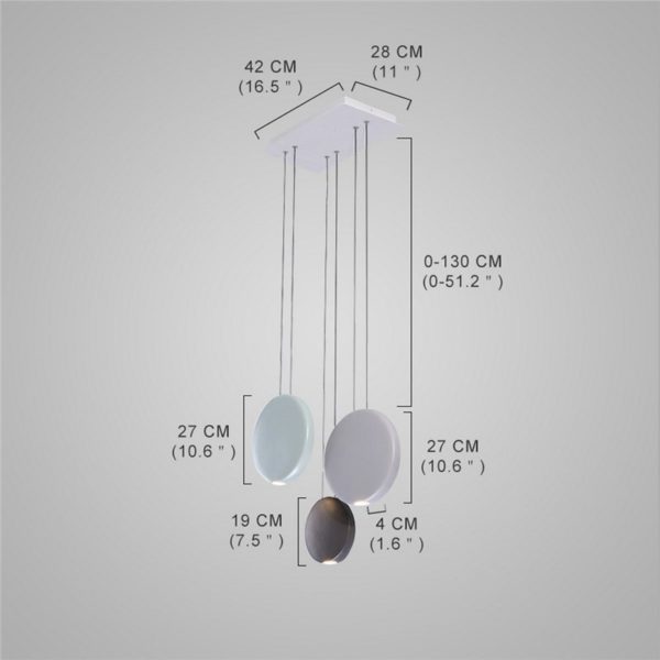 Nordic Postmodern LED Pendant Light Resin Round Living Room Dining Room Bedroom Light 3 Options - Image 2