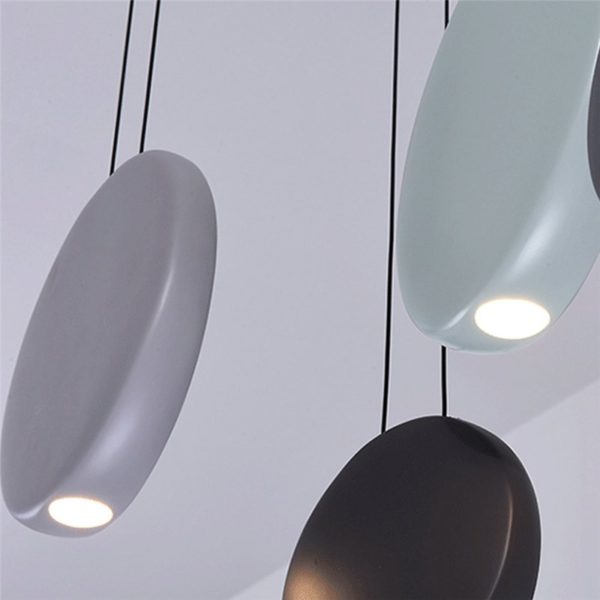Nordic Postmodern LED Pendant Light Resin Round Living Room Dining Room Bedroom Light 3 Options - Image 3