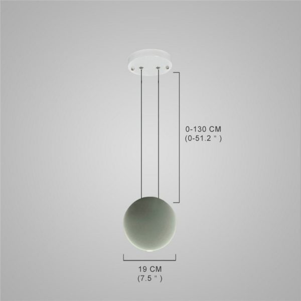 Nordic Postmodern LED Pendant Light Resin Round Living Room Dining Room Bedroom Light 3 Options - Image 2