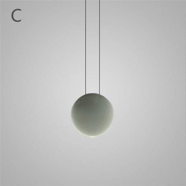 Nordic Postmodern LED Pendant Light Resin Round Living Room Dining Room Bedroom Light 3 Options - Image 6