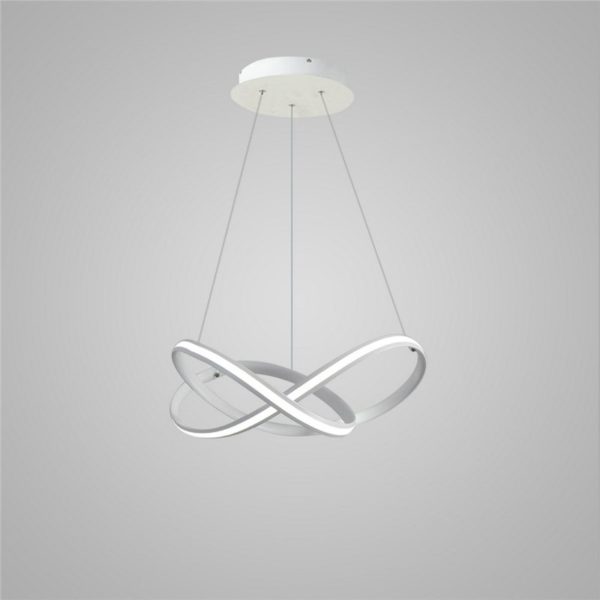 Nordic LED Pendant Light White Bedroom Living Room Dining Room Lighting Outside Edge Glowing - Image 4