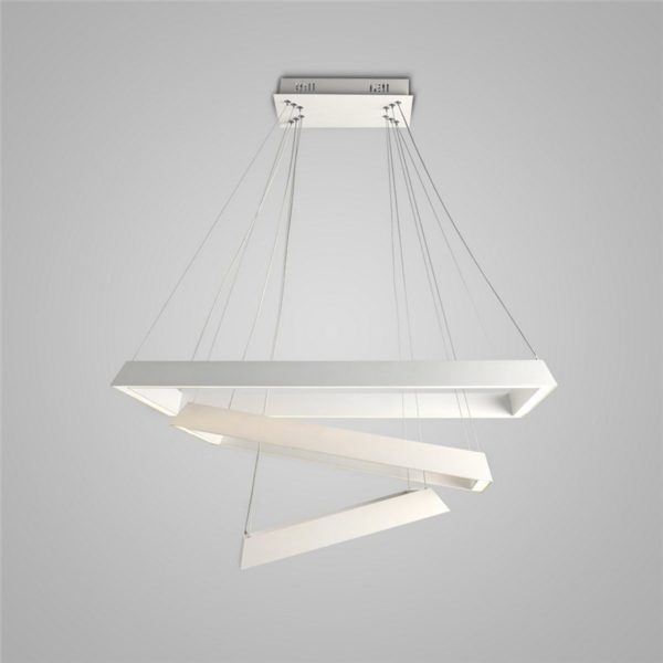 Nordic Modern Creative Simple LED Pendant Light White Rectangle 3 Layers Bedroom Living Room Dining Room Lighting - Image 9