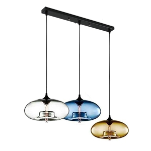 Modern Glass Pendant Lights Colorful Concave Oval Dining Room Living Room Bedroom Ceiling Lights (Color of Love)