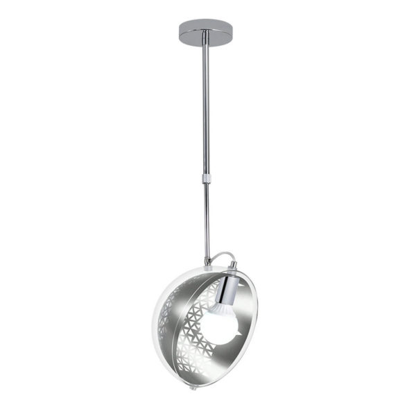 Modern Pendant Light Hollow Out Metal and Glass Ceiling Light 360° Shade Rotating Planet H - Image 9