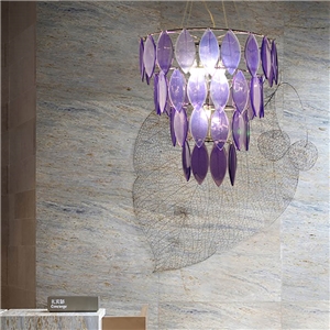 Modern Pendant Light Colorful Natural Leaf Vein Chandelier Homelava Brand