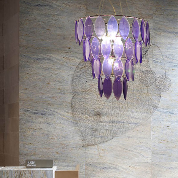 Modern Pendant Light Colorful Natural Leaf Vein Chandelier Homelava Brand - Image 7