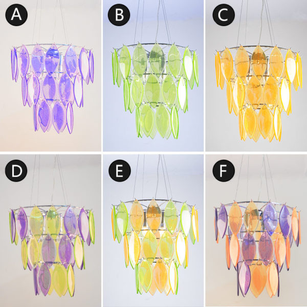 Modern Pendant Light Colorful Natural Leaf Vein Chandelier Homelava Brand - Image 9