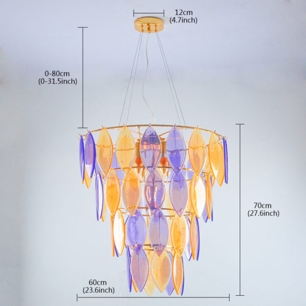 Modern Pendant Light Colorful Natural Leaf Vein Chandelier Homelava Brand - Image 2