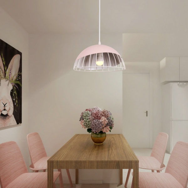 Contemporary Simple Pendant Light Dome Stoving Varnish Pendant Light Bedroom Living Room Light - Image 9