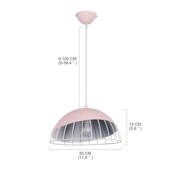Contemporary Simple Pendant Light Dome Stoving Varnish Pendant Light Bedroom Living Room Light - Image 2
