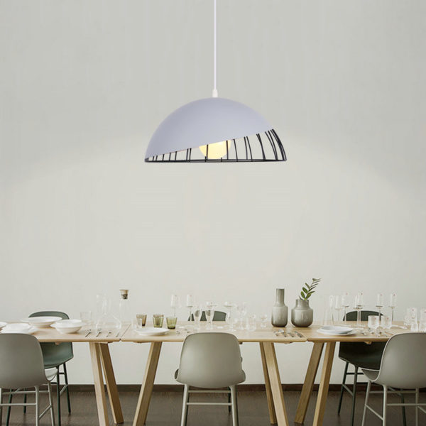 Contemporary Simple Pendant Light Dome Stoving Varnish Pendant Light Bedroom Living Room Light - Image 3