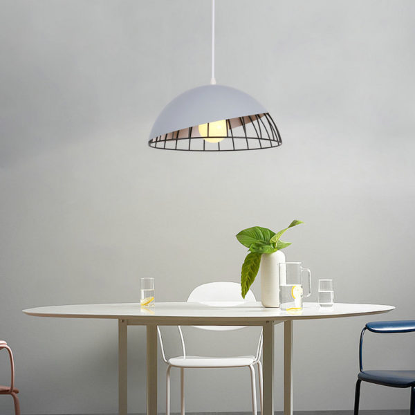 Contemporary Simple Pendant Light Dome Stoving Varnish Pendant Light Bedroom Living Room Light - Image 4