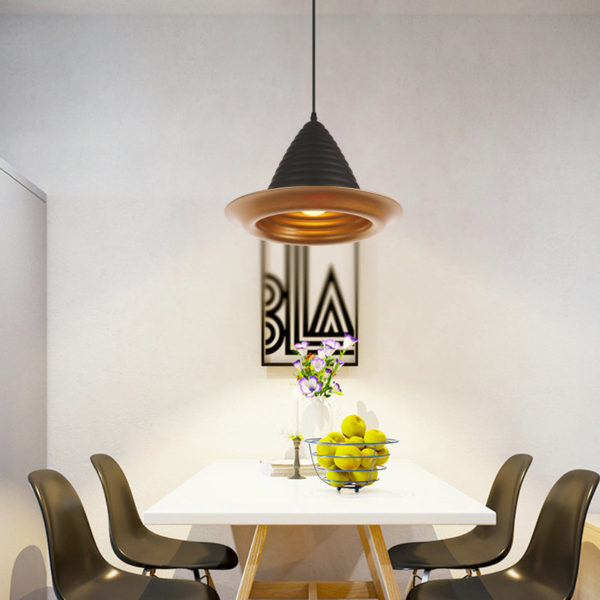 Contemporary Simple Pendant Light Lapel Cuspidal Hat Stoving Varnish Pendant Light Bedroom Living Room Light - Image 9