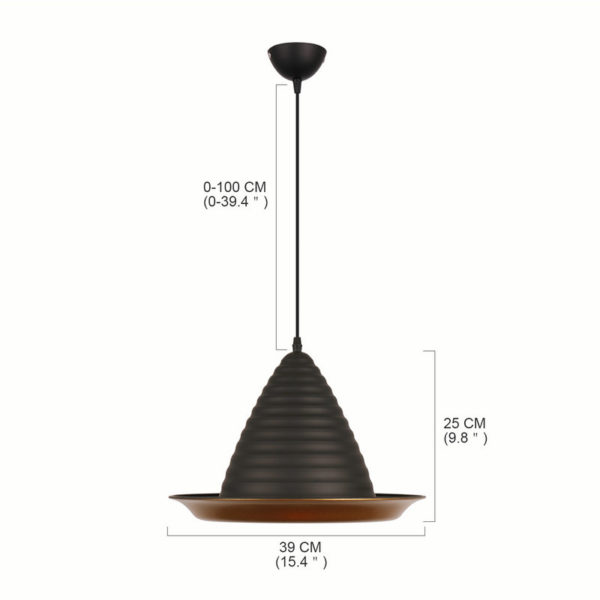 Contemporary Simple Pendant Light Lapel Cuspidal Hat Stoving Varnish Pendant Light Bedroom Living Room Light - Image 2