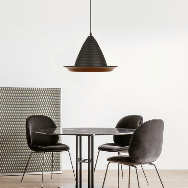 Contemporary Simple Pendant Light Lapel Cuspidal Hat Stoving Varnish Pendant Light Bedroom Living Room Light - Image 5