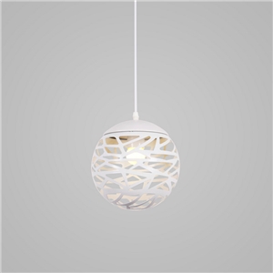 Contemporary Simple Pendant Light Hollow Ball Shape Stoving Varnish Pendant Light Bedroom Living Room Light