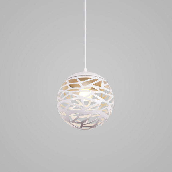 Contemporary Simple Pendant Light Hollow Ball Shape Stoving Varnish Pendant Light Bedroom Living Room Light - Image 9