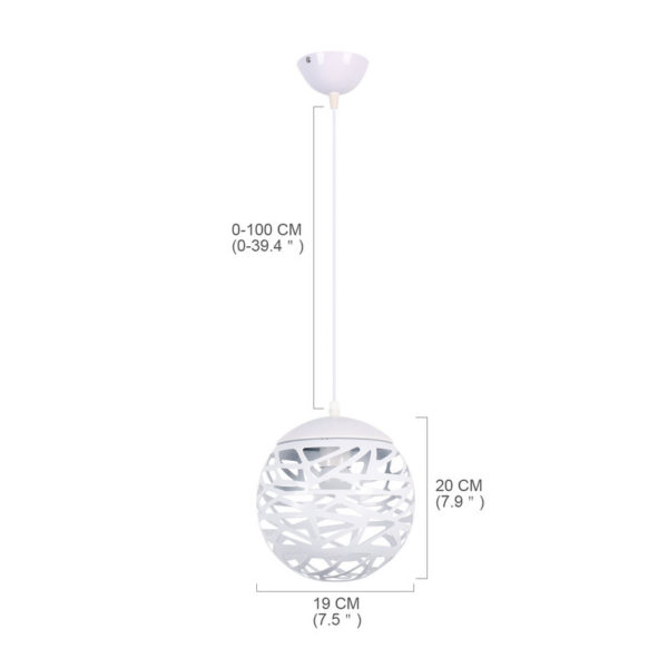 Contemporary Simple Pendant Light Hollow Ball Shape Stoving Varnish Pendant Light Bedroom Living Room Light - Image 2