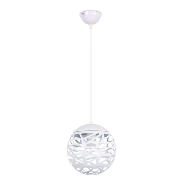 Contemporary Simple Pendant Light Hollow Ball Shape Stoving Varnish Pendant Light Bedroom Living Room Light - Image 5