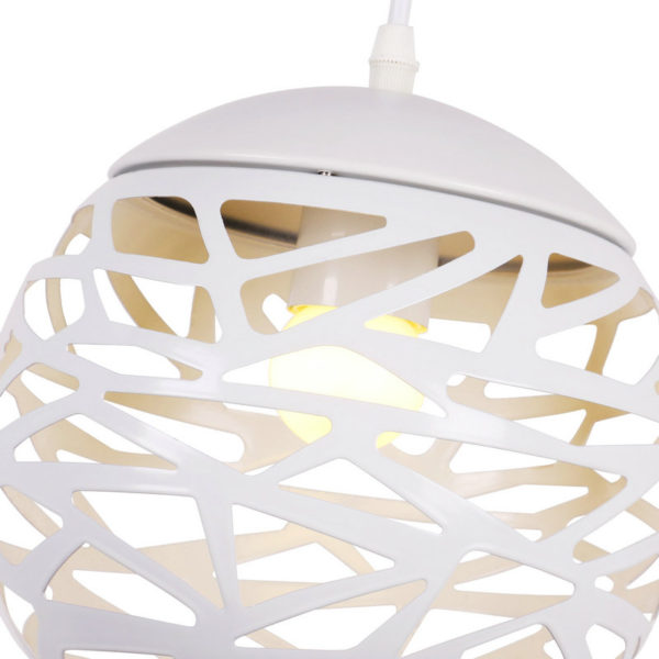 Contemporary Simple Pendant Light Hollow Ball Shape Stoving Varnish Pendant Light Bedroom Living Room Light - Image 6