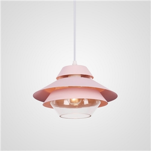Multi Color Pendant Light Stoving Varnish Three Layers Shade Glass Pendant Light Dining Room Bedroom Living Light