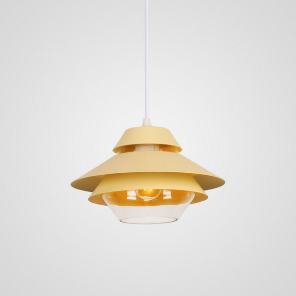Multi Color Pendant Light Stoving Varnish Three Layers Shade Glass Pendant Light Dining Room Bedroom Living Light - Image 8