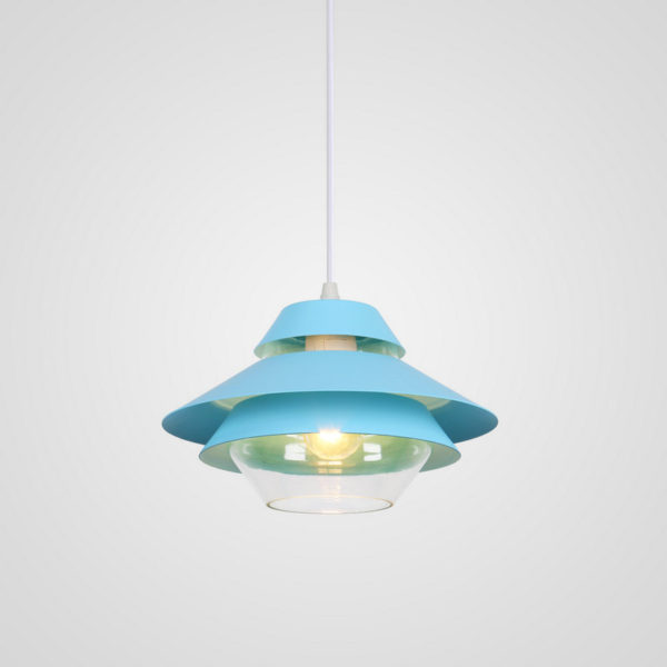 Multi Color Pendant Light Stoving Varnish Three Layers Shade Glass Pendant Light Dining Room Bedroom Living Light - Image 9