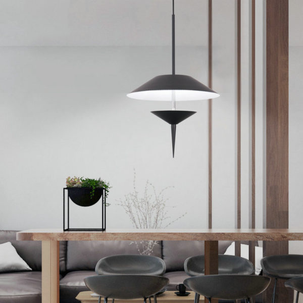 Contemproary Simple LED Pendant Light Umbrella Shape Stoving Varnish LED Pendant Light Bedroom Living Room Ligh - Image 9