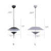 Contemproary Simple LED Pendant Light Umbrella Shape Stoving Varnish LED Pendant Light Bedroom Living Room Ligh - Image 2