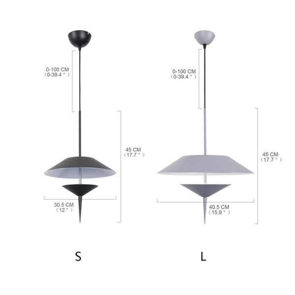 Contemproary Simple LED Pendant Light Umbrella Shape Stoving Varnish LED Pendant Light Bedroom Living Room Ligh - Image 2