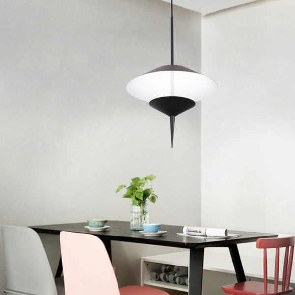 Contemproary Simple LED Pendant Light Umbrella Shape Stoving Varnish LED Pendant Light Bedroom Living Room Ligh - Image 5