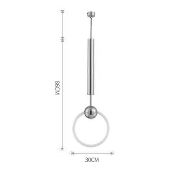 Nordic Creative Lighting Single Glass Knocker Pendant Light Bedroom Living Room Light - Image 2