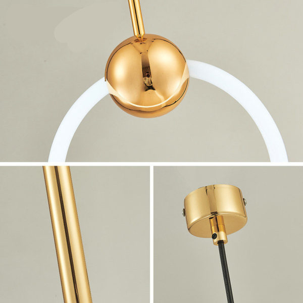Nordic Creative Lighting Single Glass Knocker Pendant Light Bedroom Living Room Light - Image 4