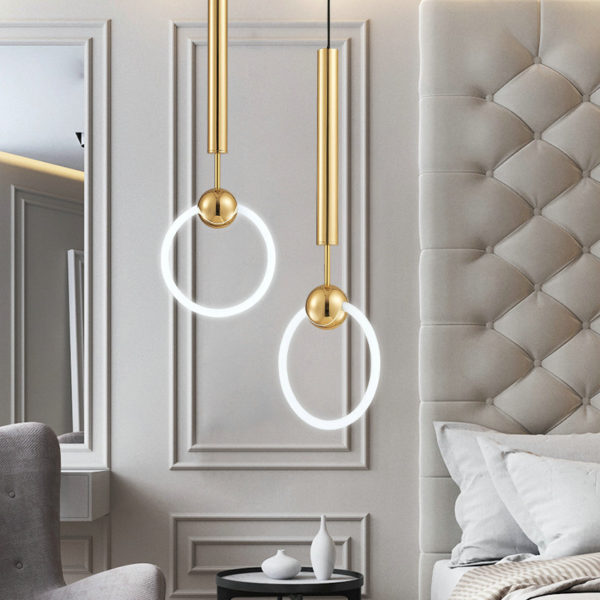 Nordic Creative Lighting Single Glass Knocker Pendant Light Bedroom Living Room Light - Image 5
