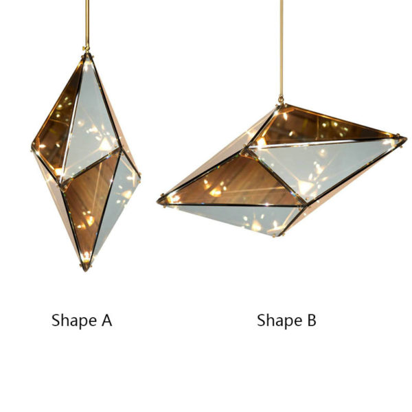Contemporary Simple Pendant Light Irregular Geometry Shape Pendant Light Bedroom Living Room Light Horizontal/Vertical Type - Image 8