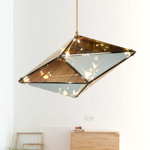 Contemporary Simple Pendant Light Irregular Geometry Shape Pendant Light Bedroom Living Room Light Horizontal/Vertical Type - Image 9