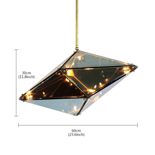 Contemporary Simple Pendant Light Irregular Geometry Shape Pendant Light Bedroom Living Room Light Horizontal/Vertical Type - Image 2