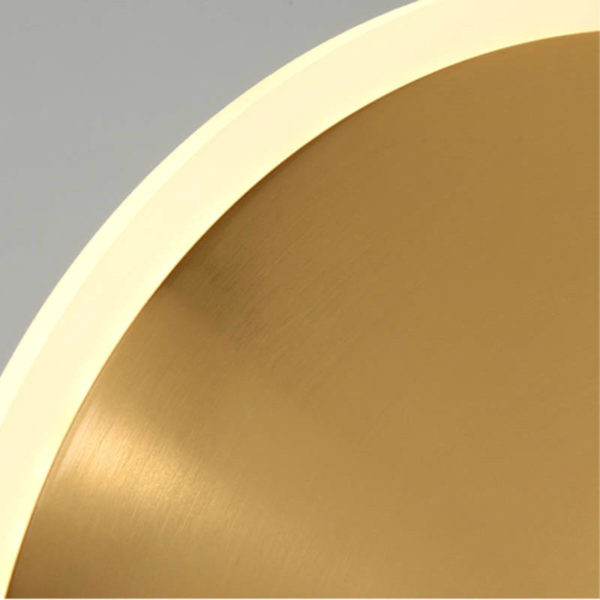 Nordic Simple Pendant Light Golden Flying Saucer Shape LED Pendant Light Horizontal/Vertical Type - Image 3