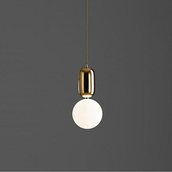 Nordic Modern Metal Frosted Glass Light Modern Minimalist Creative Study Room Bedroom Bar Pendant Light Single Light 3 Options - Image 9